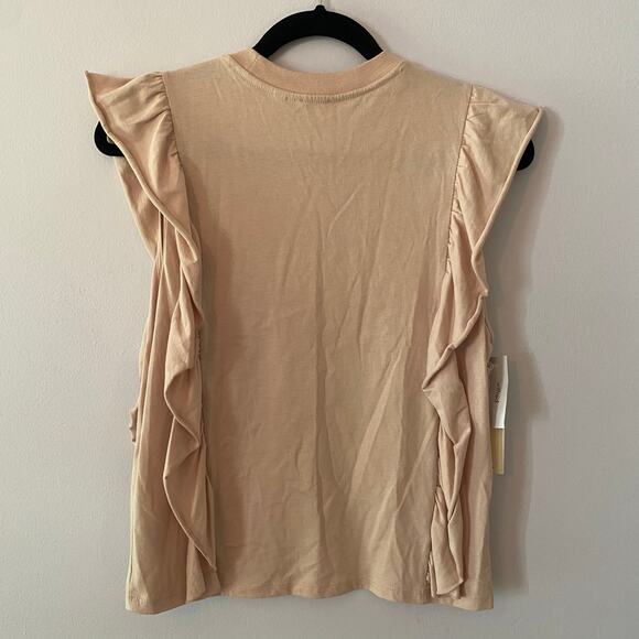 NWT Wilfred Women's size Medium Light Pink Agathe T-Shirt Ruffle 100% Cotton - Picture 6 of 10